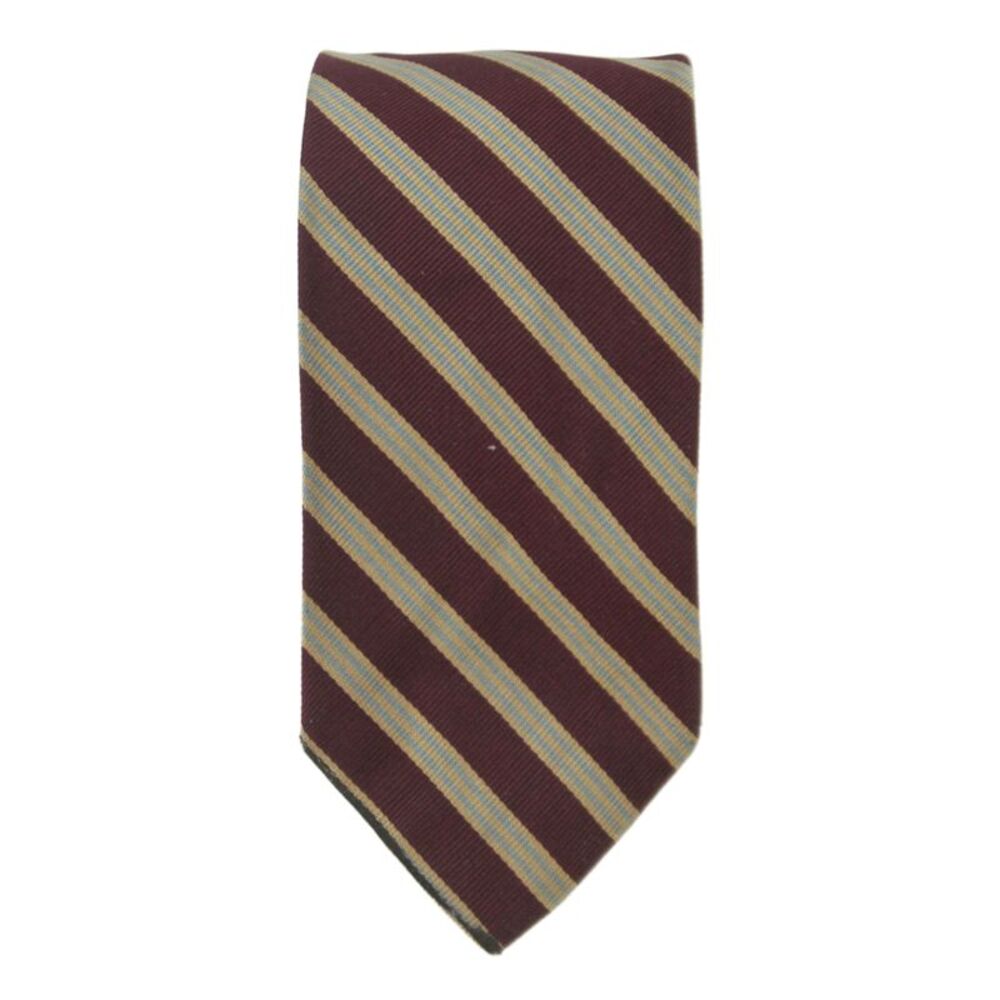 Paul Stuart Mens Silk Striped Classic Necktie Multi Colored